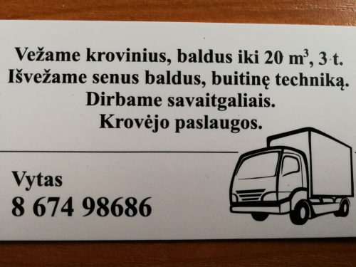 Kraustymas, krovinių pervežimas