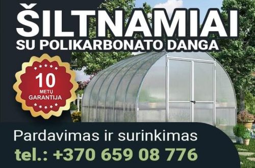 PARDUODAMI POLIKARBONATINIAI ŠILTNAMIAI