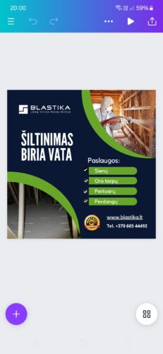 Perdangų, sienų, stogų, namų šiltinimas biria vata