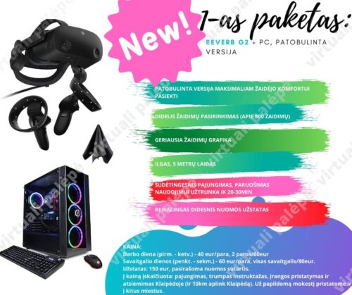 Virtualios Realybės Įrangos Nuoma. Žaidimų Kompiuteris į Namus:  Klaipėdoje ir 100 km Aplink