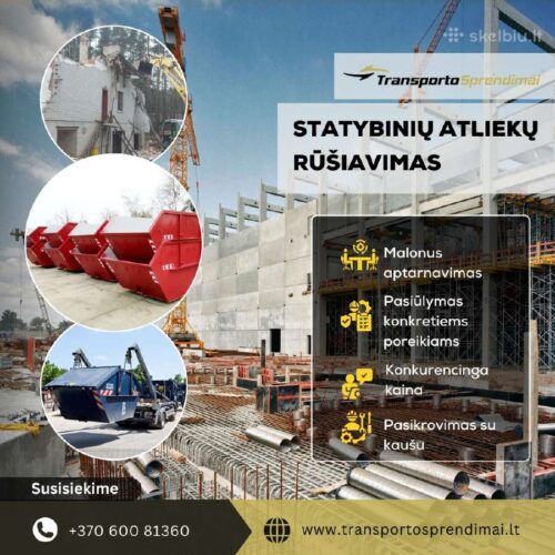 Statybinių konteinerių nuoma-šiukšlių išvežimas