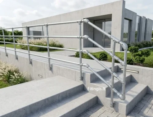 Vamzdiniai turėklai – fitingis