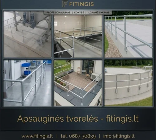 Užveržiami fitingiai vamzdžių konstrukcijų montavimui