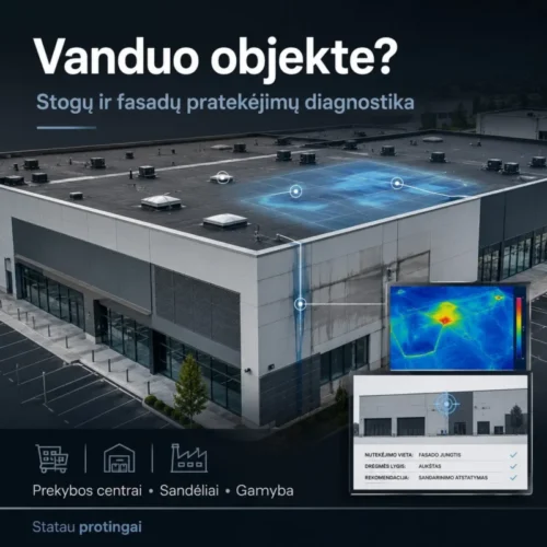 Plokščių stogų ir fasadų pratekėjimų diagnostika