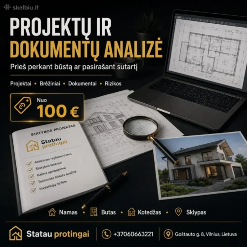 PROJEKTŲ IR DOKUMENTŲ ANALIZĖ PRIEŠ PERKANT BŪSTĄ