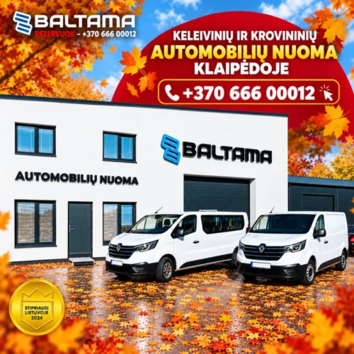 Lengvųjų automobilių, minivenų, keleivinių mikroautobusų, krovininių mikroautobusų, priekabų nuoma